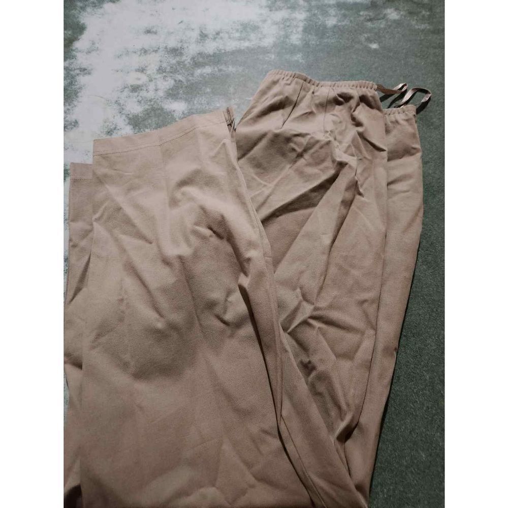 Eileen Fisher tan elastic waist pants sz Medium